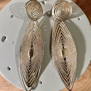 The Collective Antique Gold Diana Earrings